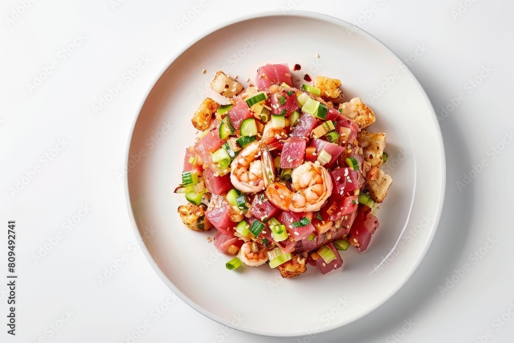 Ahi Tuna and Shrimp Poke - Stunning and Appetizing Dish