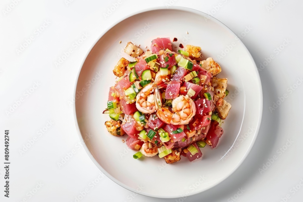 Ahi Tuna and Shrimp Poke - Stunning and Appetizing Dish Ahi Tuna and Shrimp Poke - Stunning and Appetizing Dish