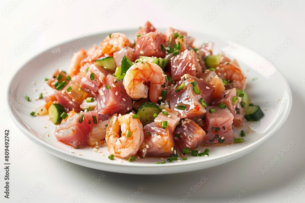 Ahi Tuna and Shrimp Poke - A Sensational Seafood Dish Ahi Tuna and Shrimp Poke - A Sensational Seafood Dish