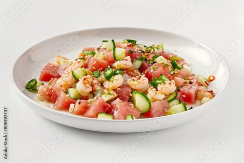 Ahi Tuna and Shrimp Poke - Bursting with Asian Flavors