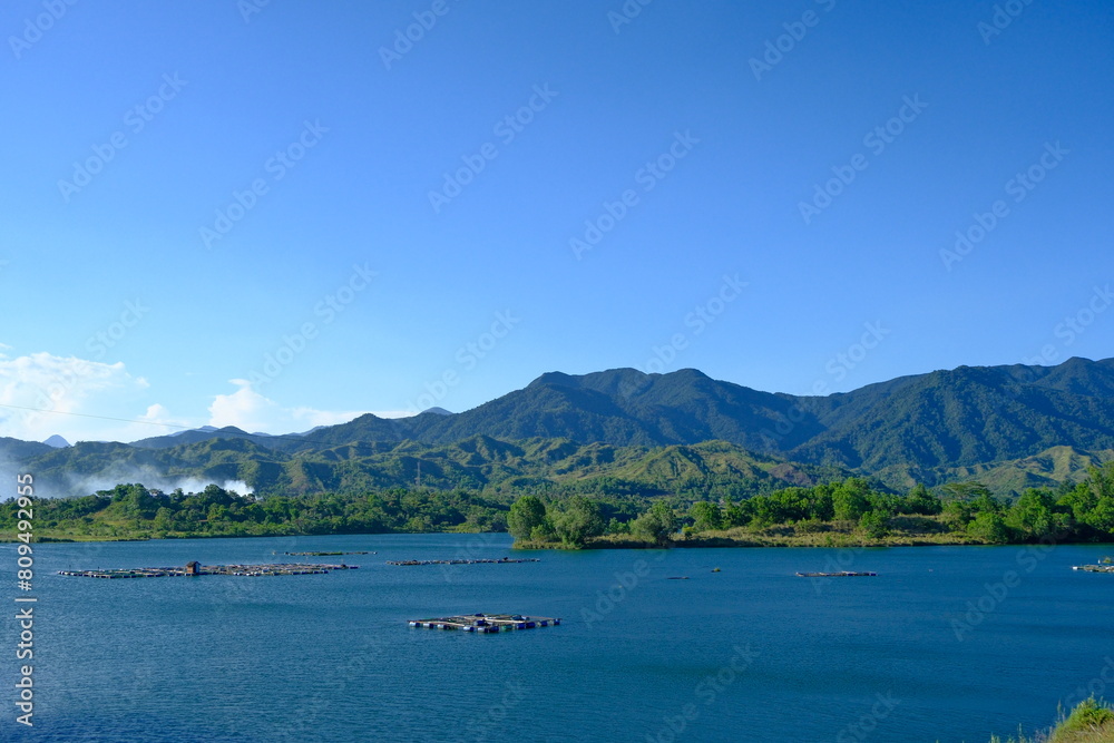 lake and mountains