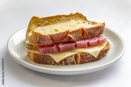 Ahi Tuna Melt Sandwich with Melted Cheese