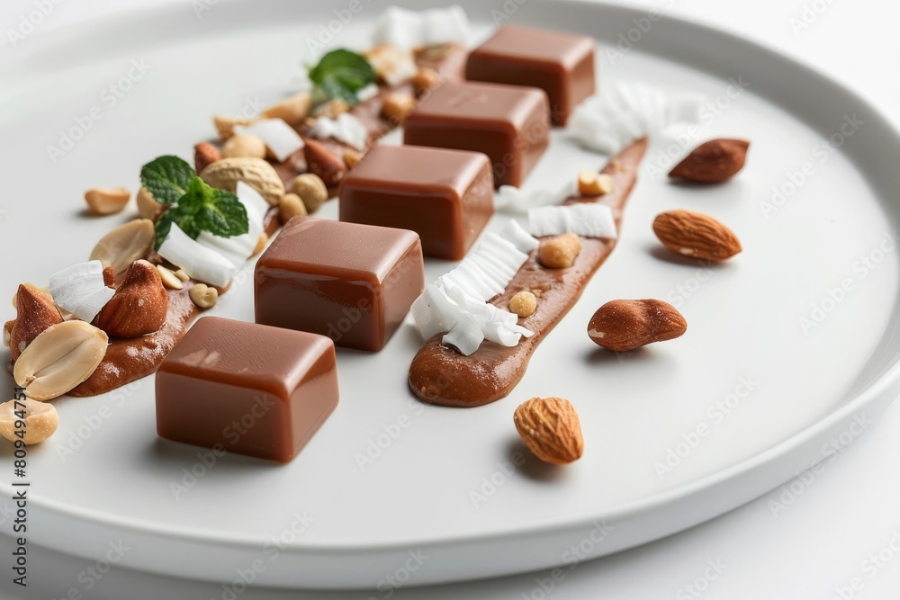Delicate After Dinner Mints with Almonds and Coconut - Gourmet Dessert Delicacy