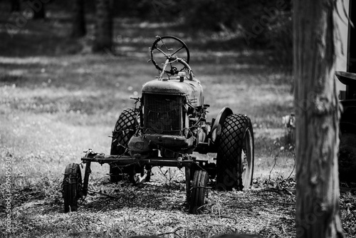 Vintage Tractor in Countryside