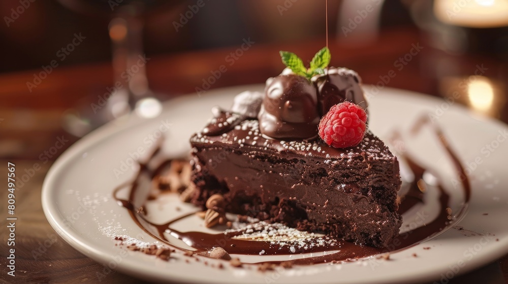Decadent Chocolate Cake with Raspberries Decadent Chocolate Cake with Raspberries
