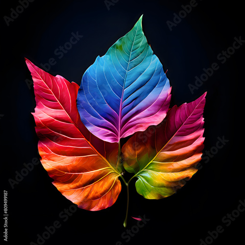 a rainbow leaf