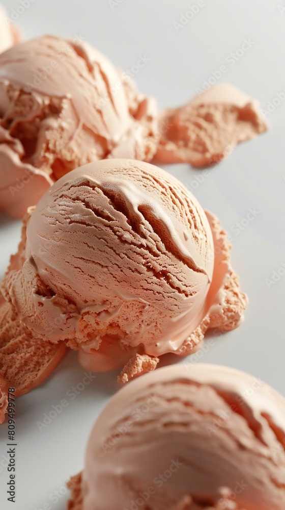 From different angles, a scoop of peach cobbler ice cream delights with its creamy texture and chunks of ripe peaches, a taste of summer in every bite. From different angles, a scoop of peach cobbler ice cream delights with its creamy texture and chunks of ripe peaches, a taste of summer in every bite.