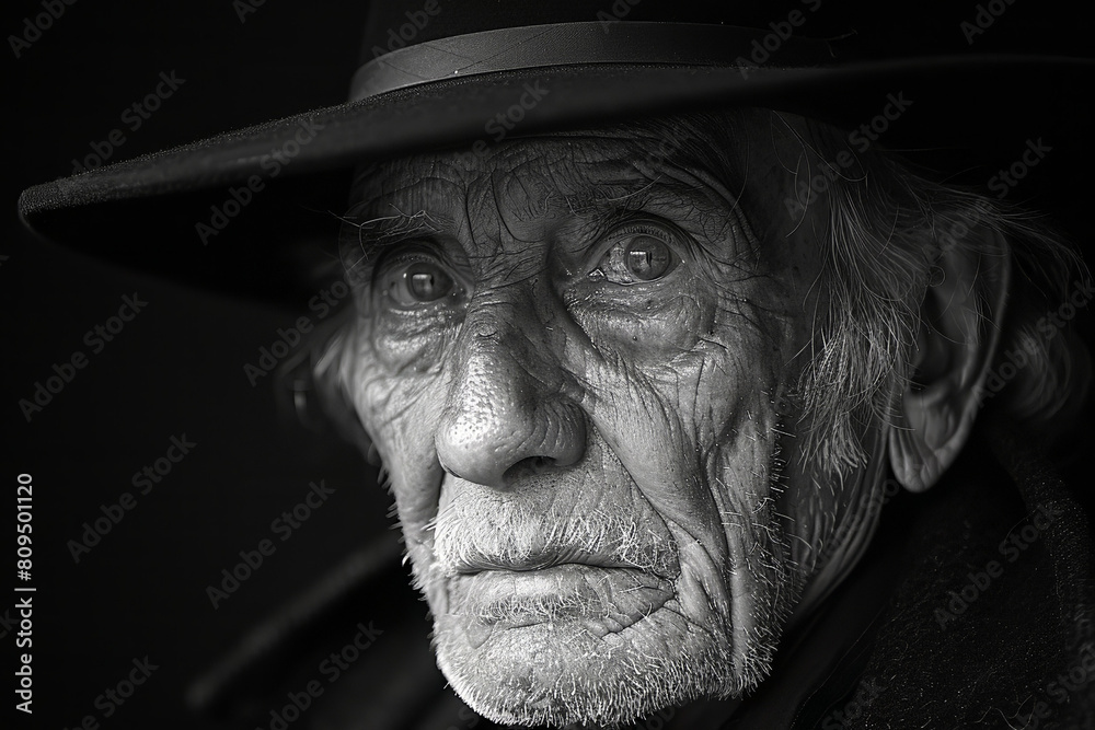 A black and white portrait capturing the weathered face of an elderly man. Fujifilm X-T3, 1/1250sec at f/2.8, ISO 160, 84mm. A black and white portrait capturing the weathered face of an elderly man. Fujifilm X-T3, 1/1250sec at f/2.8, ISO 160, 84mm.