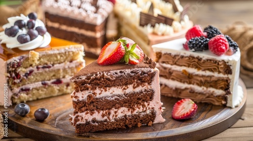 Decadent Chocolate and Vanilla Layer Cakes