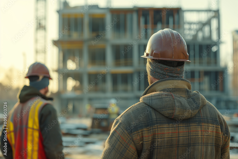 Construction worker  building construction