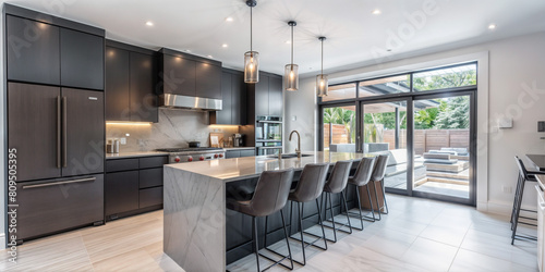 Minimalist Kitchen Oasis  Design a sleek kitchen space with minimalist cabinetry  integrated appliances  and a clutter-free countertop for a clean and contemporary look.