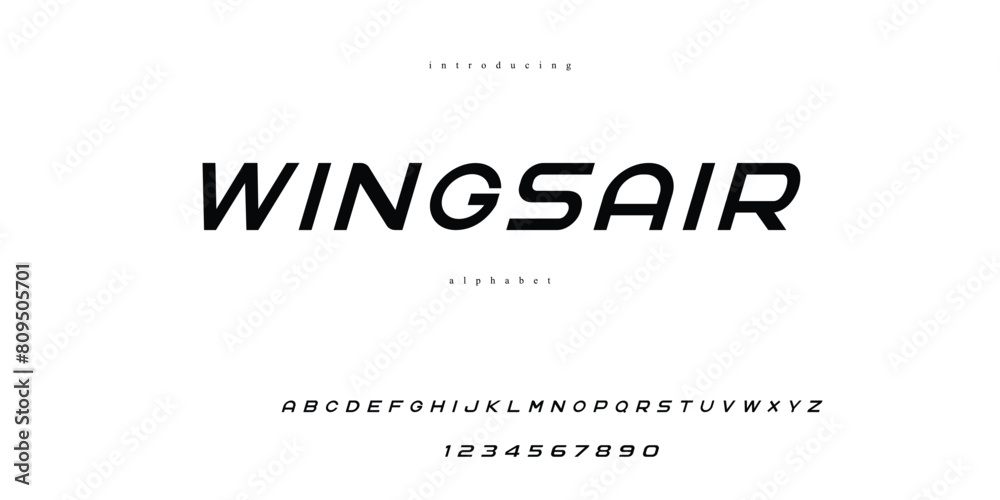 Modern Bold Font. Sans Serif Font. Regular Italic Uppercase Lowercase Typography urban style alphabet fonts for for Aviation Wings Airport Wings Air