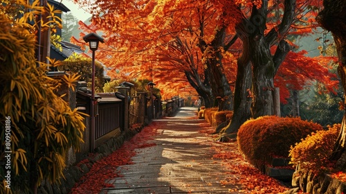 The Charm of Autumn in Japan. photo
