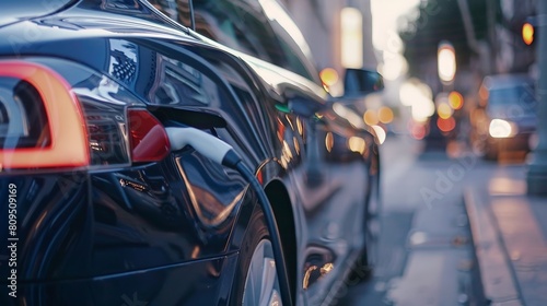 Electric Vehicle at Charging Station