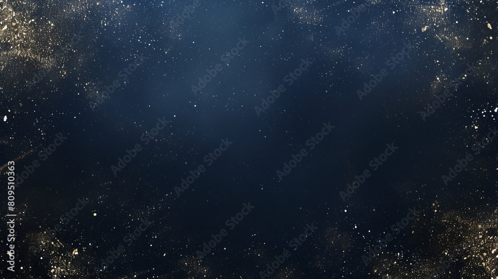 gold powder splattered on navy background gold powder splattered on navy background