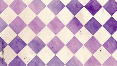 四角のチェック柄テクスチャー、紫3