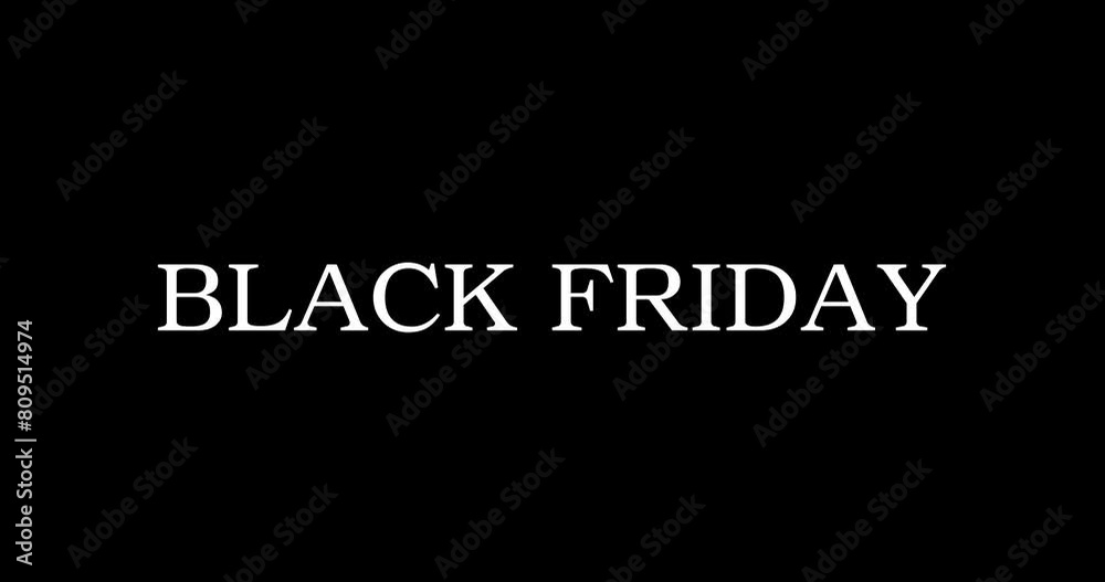 
Black Friday text golden metallic typographic animation overlay asset in 4K. Announcement sale discount coupon tag deals offers savings and promotions Cyber Monday weekend sales discount ad banner.

