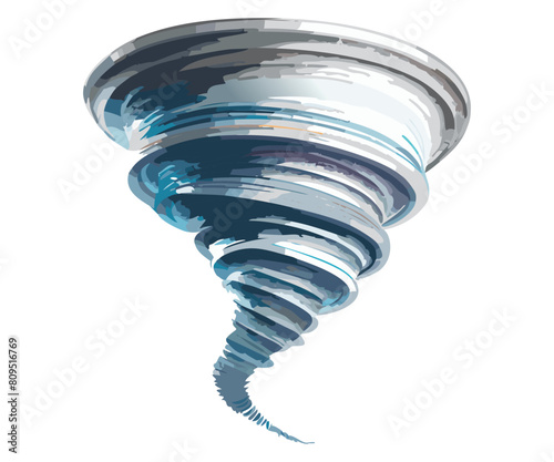 Cyclone graphic isolated on a white background