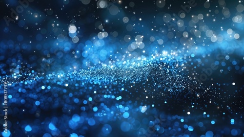Sparkling blue particles trail stars glittering particle effect animation award title seamless loop background