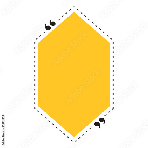 Quotes Box Frame. Blank Template Quotes. Isolated on White Background. Vector Element