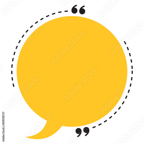 Quotes Box Frame. Blank Template Quotes. Isolated on White Background. Vector Element