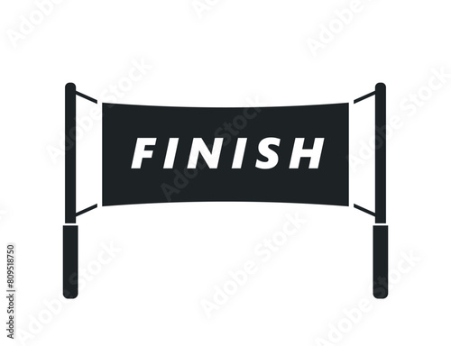 FInish line banner icon. Isolated vector illustration.