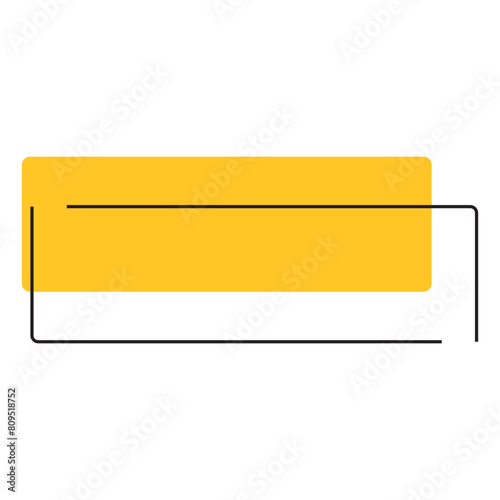 Quotes Box Frame. Blank Template Quotes. Isolated on White Background. Vector Element