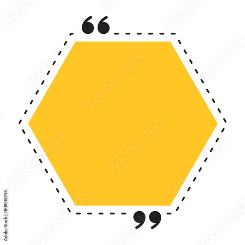 Quotes Box Frame. Blank Template Quotes. Isolated on White Background. Vector Element
