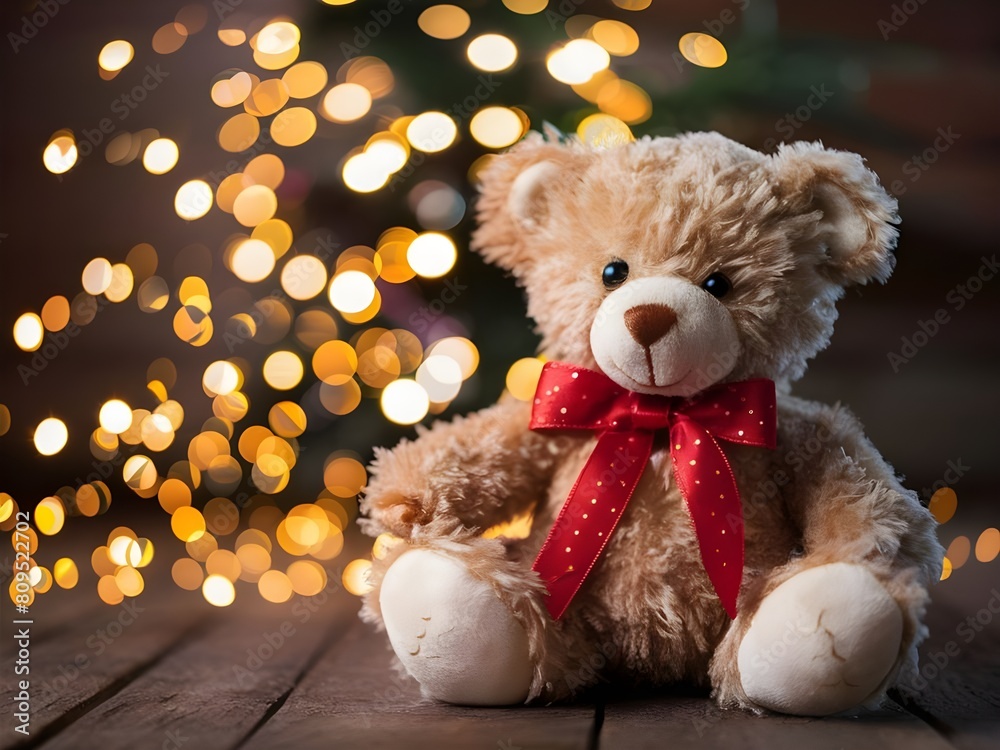 teddy bear on Christmas tree teddy bear on Christmas tree