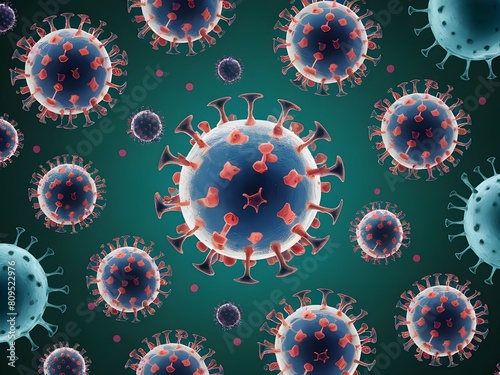 Illustration of a virus background