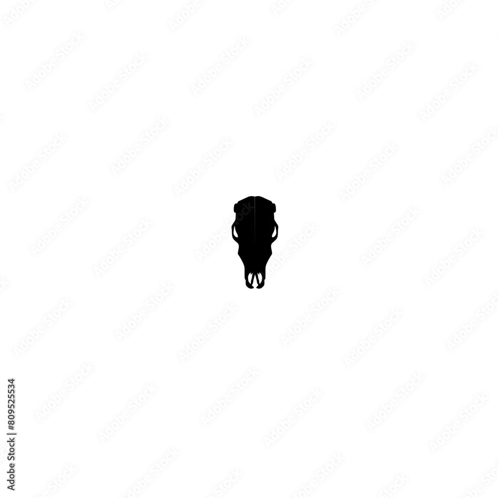 Bull Skull Silhouette