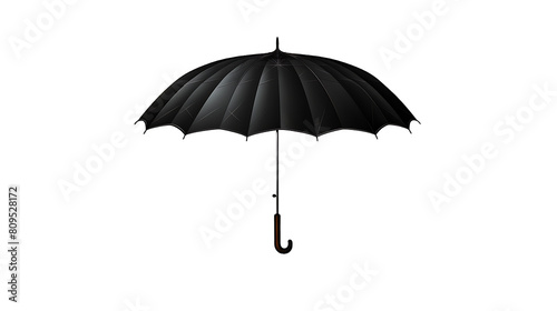 black umbrella isolated on white background photo