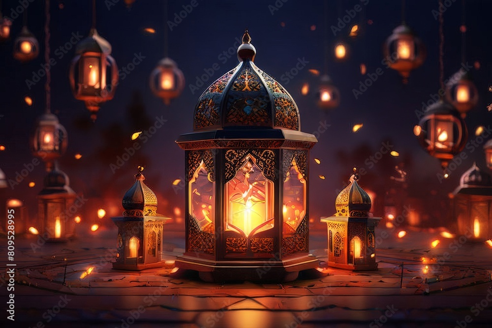 Lentera Ramadhan, lentera design illustration.AI generative Lentera Ramadhan, lentera design illustration.AI generative