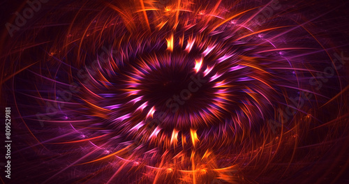 3D manual rendering abstract circle light background. Its not AI Generatd illustration.
