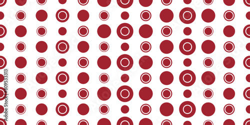 Dot pattern of large and small circles. Seamless idle grid of circles. photo