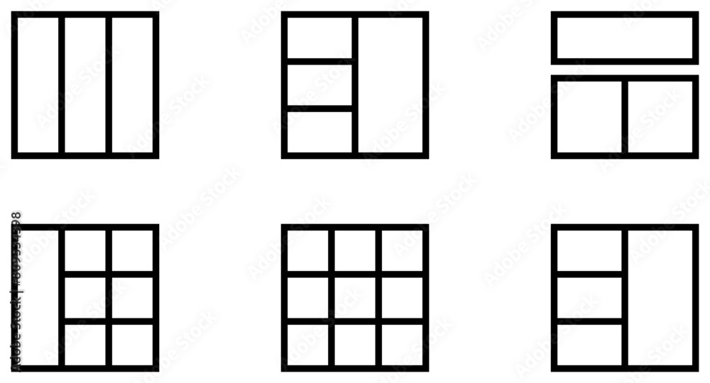 Layout Line Icon pictogram symbol visual illustration Set Layout Line Icon pictogram symbol visual illustration Set
