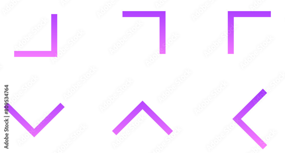 Arrow Line Gradient Icon pictogram symbol visual illustration Set Arrow Line Gradient Icon pictogram symbol visual illustration Set