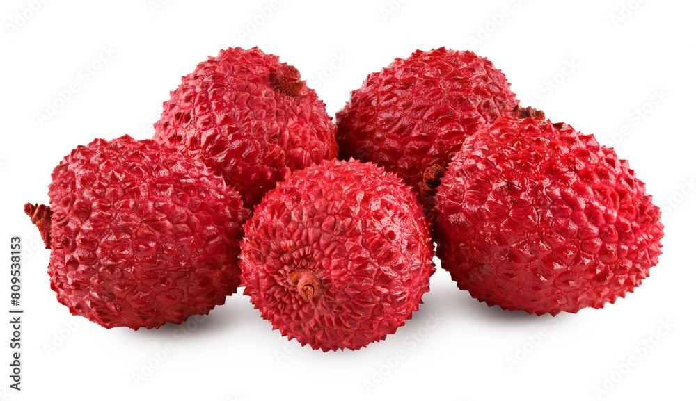 Fresh lychee isolated on white background. clipping path