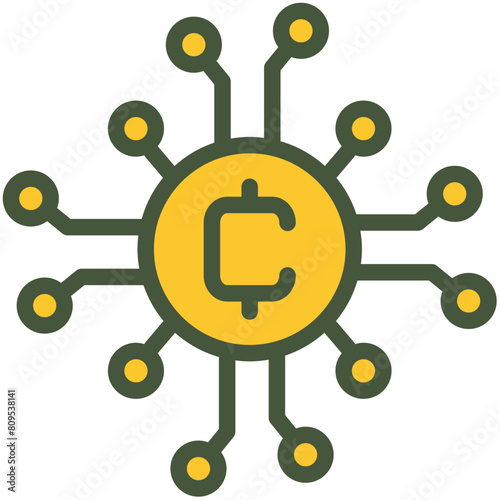Cryptocurrency Coins Colored Icon Pack