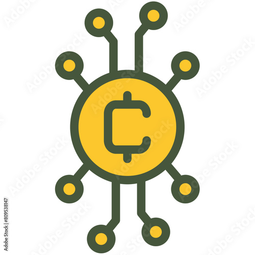Cryptocurrency Coins Colored Icon Pack