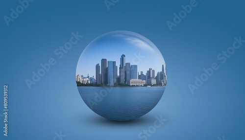  3d city sphere 
