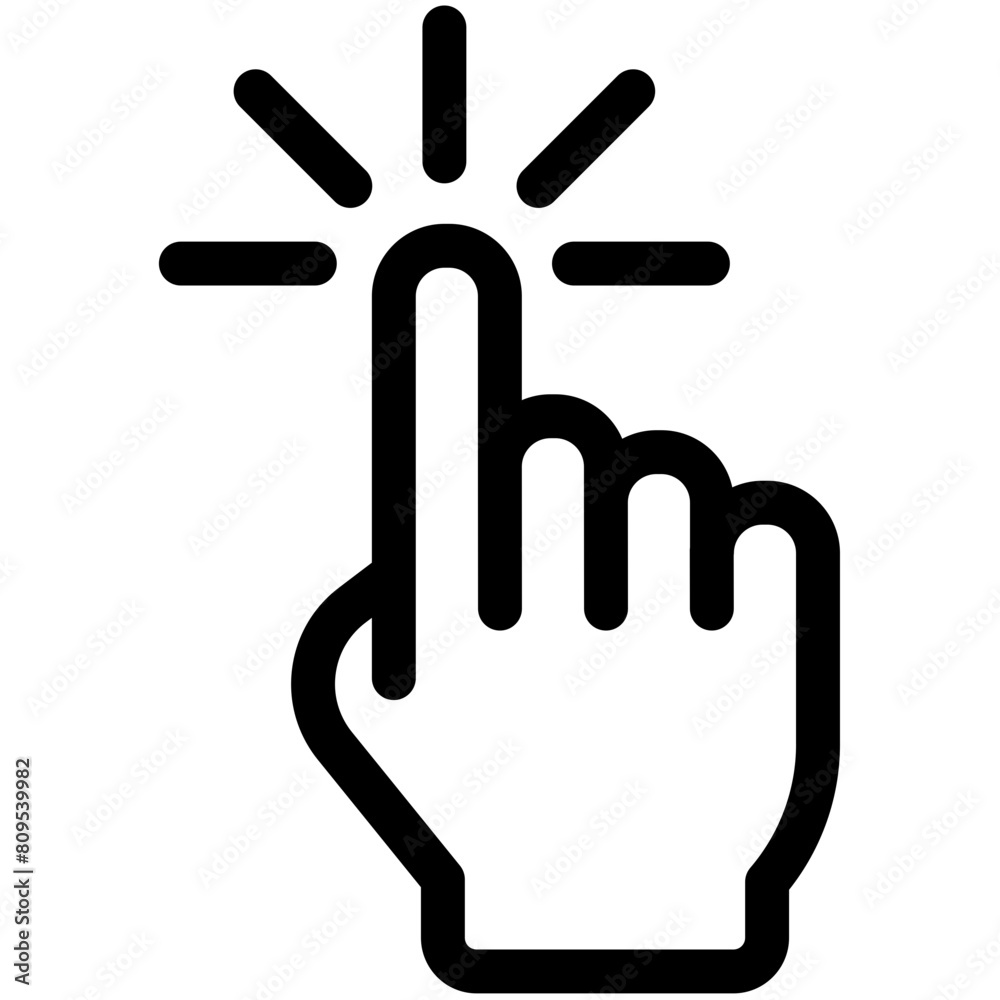 Obraz premium Hand Click Outline Icon Pack