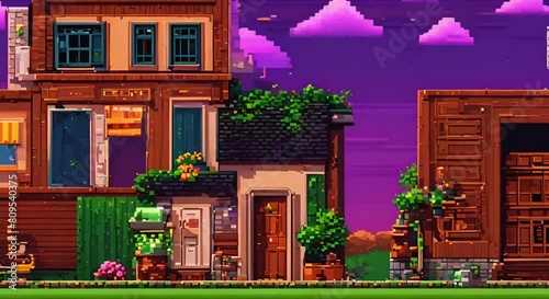 Video. Background for pixel game
