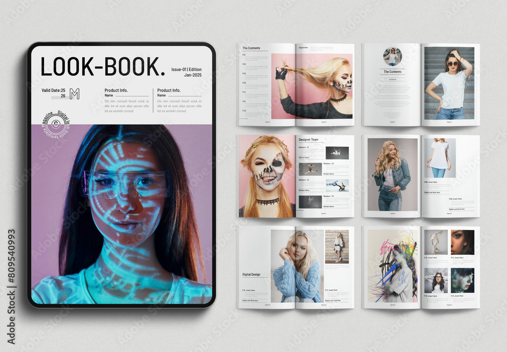 Digital Lookbook Template Design Layout Stock Template Adobe Stock Digital Lookbook Template Design Layout Stock Template Adobe Stock