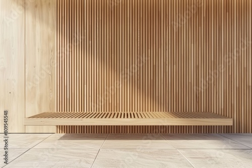 smooth wooden slats creating a sleek
