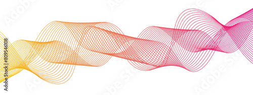 Abstract colorful modern stream wave line transparent background. Business curve lines in transparent background. Curved wavy lines tech futuristic motion background.