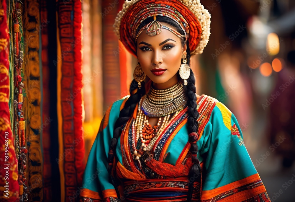 illustration, diverse cultural portraits showcase worldwide people heritage artistic, culture, global, ethnic, traditional, colorful, beautiful, identity