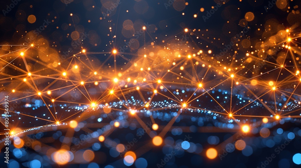 Naklejka premium Futuristic high-definition digital fusion, clever integration of artificial intelligence, machine learning, and big data elements in a high-tech style, science, artificial intelligence technology, inn