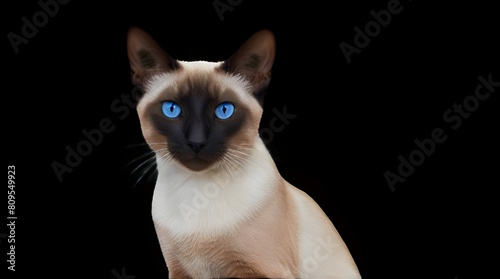Pet animal; cute siamese cat.generative.ai 