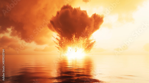 Powerful Nuclear Explosion in the Ocean